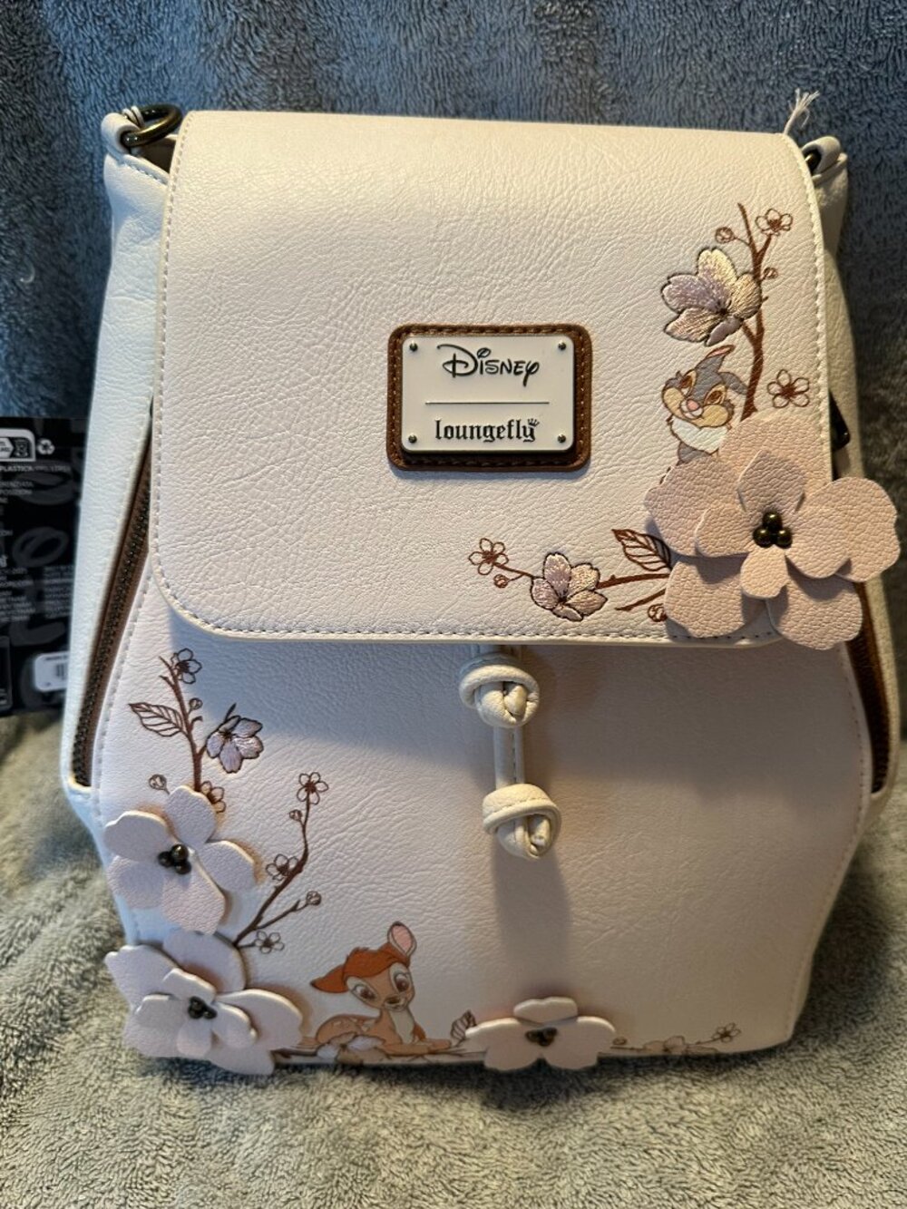 Loungefly Disney Bambi Cherry Blossom Flap Mini Backpack - Exclusive - Picture 6 of 8